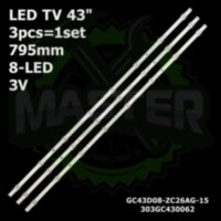 LED підсвітка TV 43" inch 795mm 8-led 3V JL.D43081330-324DS-M_V04 GC43D08-ZC26AG-15 303GC430062 3шт.