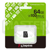 Карта пам'яті MicroSDXC 64GB UHS-I Class 10 Kingston Canvas R100MB/s (SDCS3/64GB)