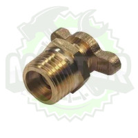 Клапан зливний латунний для компресорів, 1/4", вентиль "баранчик" INTERTOOL PT-5021