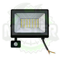 Прожектор LED з датчиком руху Ritar ZB-PGGY-100W, 100W, SMD2835, IP65, 8000Lm, 6500K (100%), Ra>70, 271*200*40mm, Black
