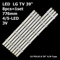 LED підсвітка TV 39" LG inch 776mm LG POLA2.0 39” A/B-Type Rev 0.0 HC390DUN T390HVJ01.0 AGF78161701 8шт
