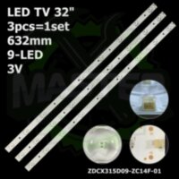 LED підсвітка TV 32" 3V 9-led 632mm ZDCX315D09-ZC14F-01 303CX315034XS1263 303CX315034 CX315DLEDM 3шт
