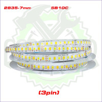 Світлодіодна стрічка для ремонту люстри 2835-7mm-200D 5B10C 3pin