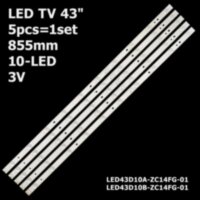 LED підсвітка TV 43" inch 10-led 850mm 3V LED43D10A-01(A) + LED43D10B-01(A) LED43D10A-ZC14FG-07 5шт