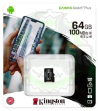 Карта пам'яті MicroSDXC 64GB UHS-I Class 10 Kingston Canvas R100MB/s (SDCS2/64GBSP)