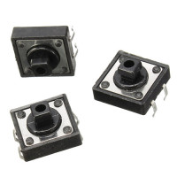 Кнопка тактова 4pin 12x12x7.3mm, шток 3.8mm /China