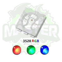LED Світлодіод 5050 RGB, 620-625/520-523/465-470 nm, 400-500/800-1000/300-400 mcd, Ekl