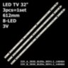 LED підсвітка TV 32" inch 8-led 612mm 32V_A_3030_8LEDs_REV1.2_140404 DIRECT-FIJL-32V-A/B-3228-8LEDs 3шт.