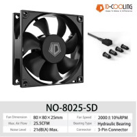 Вентилятор ID-Cooling NO-8025-SD, 80 мм, 12В 3PIN, Black
