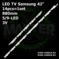 LED підсвітка TV Samsung 42" 880mm 5/9-led D2GE-420SCA-R3 + D2GE-420SCB-R3 (2013SVS42F) 14шт.