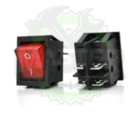Перемикач клавішний KCD4-201N, ON-OFF, 4 pin, 16A/250V без підсвітки