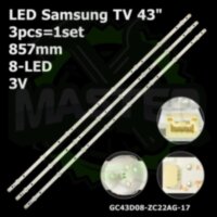 LED підсвітка TV 43" Samsung inch 857mm 3V GC43D08-ZC22AG-14 GC43D08-ZC22AG-17E GC43D08-ZC22AG-25E 3шт
