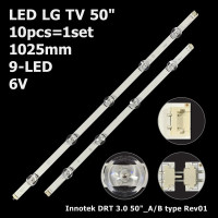 LED підсвітка TV 50" LG Innotek DRT 3.0 50_A/B TYPE A+B 6916L-1781A 6916L-1782A LC500DUE-FGA3 10шт