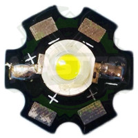 LED Світлодіод 1W з радіатором, білий холодний 30000K, 100-110 lm, 3.2-3.4V/300-350mA, 20mm black PCB