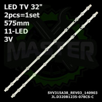 LED підсвітка TV 32" 32D1334DB VES315WNDL-01 VES315WNDS-2D-R02 JL.D320B1235-078CS-C 2шт. (Original)